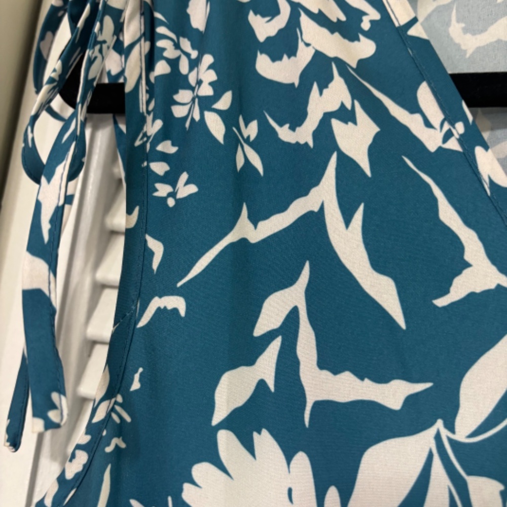 Blue (not pink!) Bloomchic shirred waist sleeveless pocket tank dress 14-16 - Picture 7 of 8